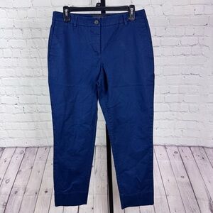 Wildfang Womens Pants Blue The Essential Trouser Stretch Cotton Size 6